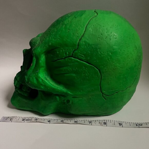 Green Halloween Skull Decor - Picture 6 of 6